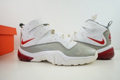 2008 New Nike Zoom Sharkley White Varsity Red size 11 w/ Box basketball shoes