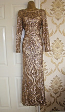 Monsoon dress Size 12 Maxi Long Evening Party Quiz Gown Sequin Embellished