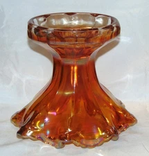 Imperial Glass Imperial Flute Punch Bowl Base Marigold Carnival Glass