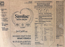 48 Bottles Similac with Iron Ready to Feed Infant Formula 2oz 63075