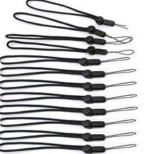 Wrist Black Lanyard Adjustable Length,Small Strap 12 Pcs Short Lanyards,For