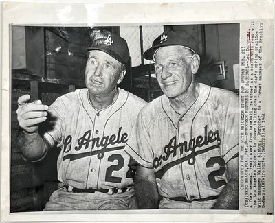 1961 LA DODGERS - LOU DUROCHER, WALTER ALSTON Type-3 Photograph