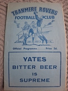 Tranmere Rovers v Shrewsbury Town programme. 10/3/1951