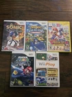 Lot Of 5 Nintendo Wii Games Mario Galaxy Sonic Wii Play CIB