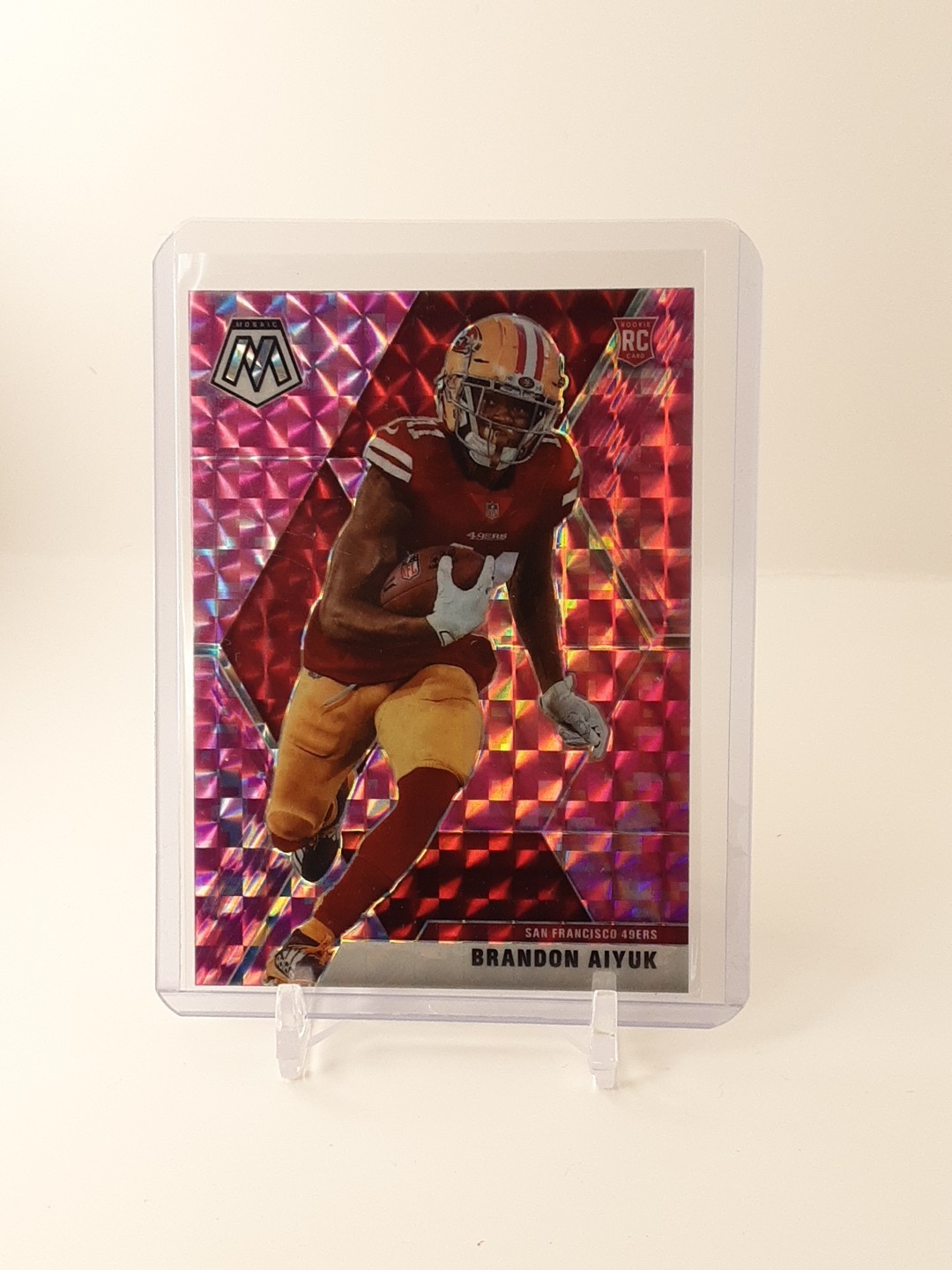 2020 Panini Mosaic #210 Brandon Aiyuk Camo Pink Rookie RC 49ers