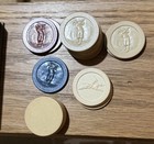 1920's/30's Poker Chips Golfer In Knickers  In Brass Wood Box  — photo 3