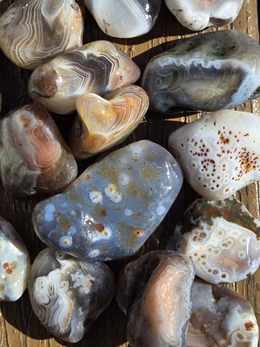 Botswana Agate Selects - FUNKY BUNCH - Rough, Natural, Not Polished A+ Grade