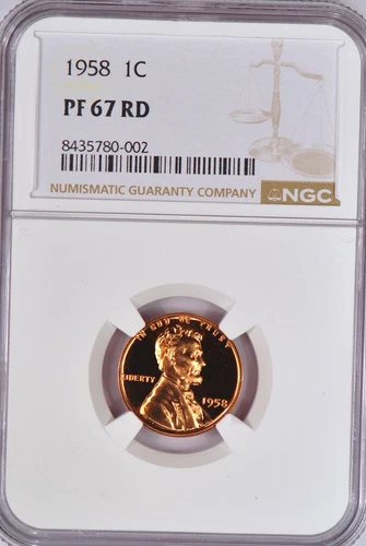 1958 Lincoln Wheat Cent Proof NGC PF 67 RD PR 67 RD Gem Coin 1C