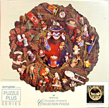 Vintage Hallmark Keepsake 500Pc 20x20 Christmas Wreath Ornament Puzzle Springbok