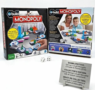 Hasbro u-build Monopoly Brettspiel Familienspiel 2010 ab 8 Jahren 2+ Spieler