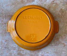 Plat Rond Orange fonte émaillée Le Creuset D18cm TBE