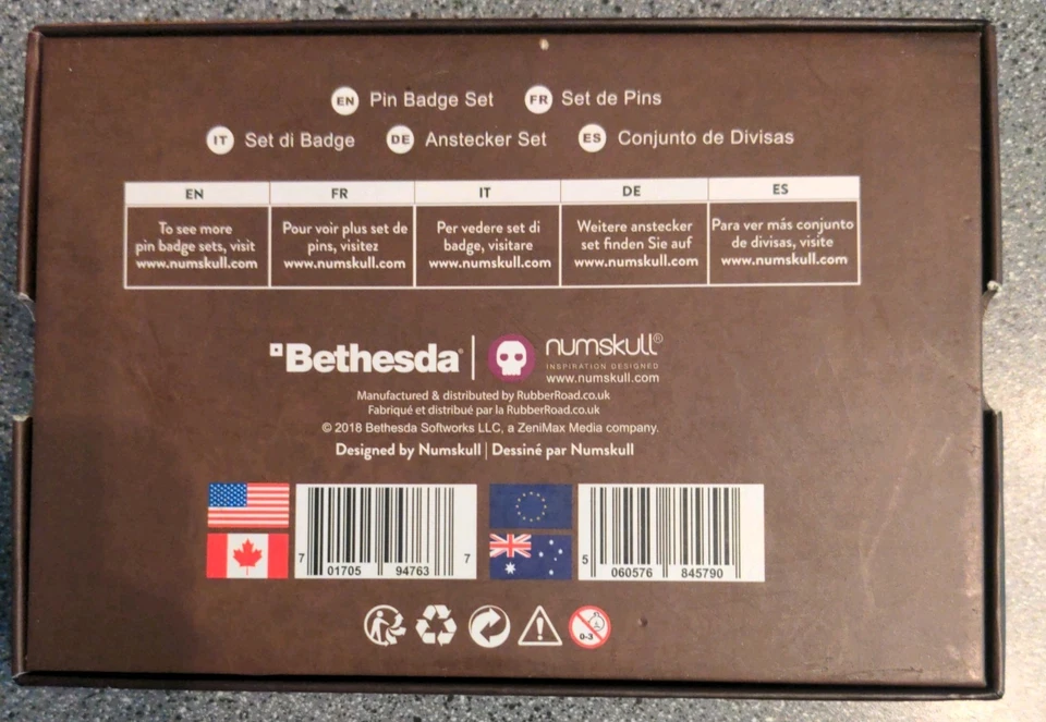 Fallout Glow in the Dark Enamel Pin Set 9 Numskull 2018 RARE HTF Pip Boy Vault - Image 2 of 2