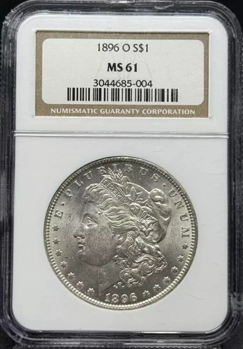 1896 O Morgan Silver Dollar NGC MS-61