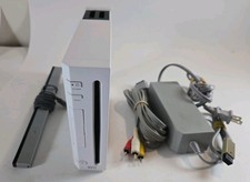 Nintendo Wii RVL-001 White Console Bundle Tested OEM w/ Power, AV, Sensor Bar G3