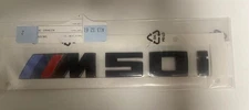 GENUINE BMW G05 X5 M50i GLOSS BLACK BADGE EMBLEM LETTERING 51142472839 NEW