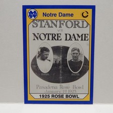 Notre Dame College Football Rose Bowl Card 160 (C)