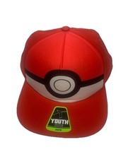 Pokemon Hat Baseball SnapBack Cap Poke Ball Youth NWT