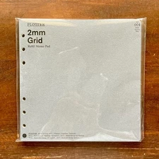 PLOTTER 004 Refill Memo Pad 2mm Grid 80 Sheets Square size 6 Holes