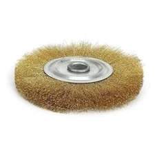 5 Inch Copper Wire Wheel Pure Brass Brush For Bench Grinder Metal Polishing For
