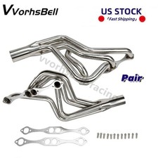 New For Chevy Sbc 267-400 V8 1970-1987 Camaro 1970-1981 Stainless Headers Pair
