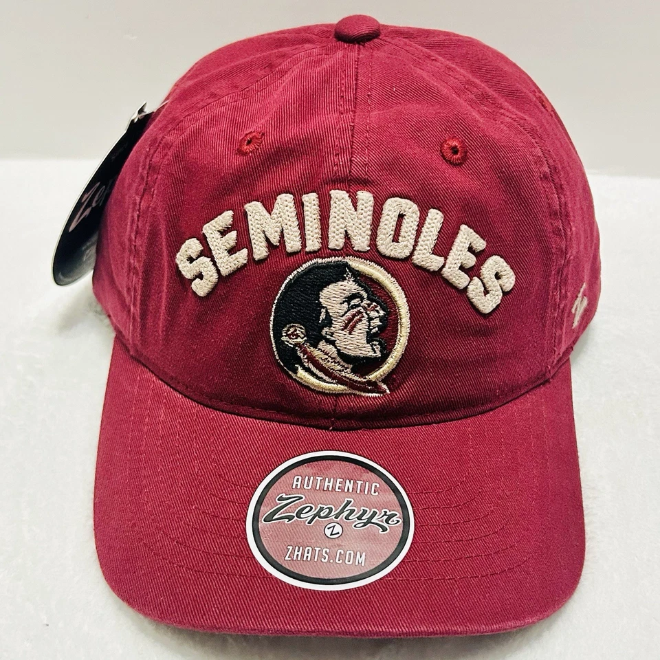 Zephyr Florida State Seminoles Arch Team Hat Cap Adjustable Strap Red NCAA - Image 2 of 4