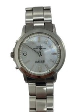 SEIKO Solar Wristwatch/Analog/WHT/SLV/7B52 0AG0//