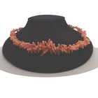 Natural Coral Branch Gemstone Necklace Beach Wedding Resort Jewelry Statement