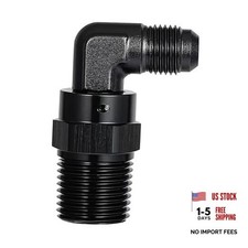 6AN Male Flare to 1/2" NPT 90 Degree Swivel Fitting Adapter 6AN to 1/2"NPT