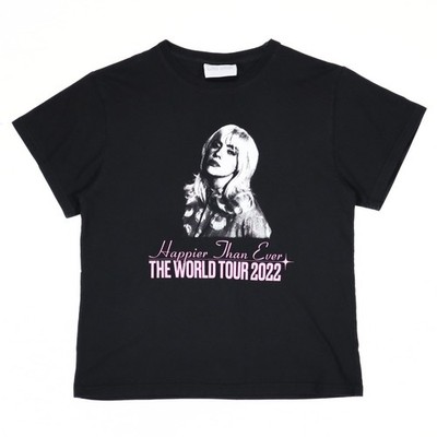 Billie Eilish Happier Than Ever Graphic Concert T-Shirt 2022 Medium Black