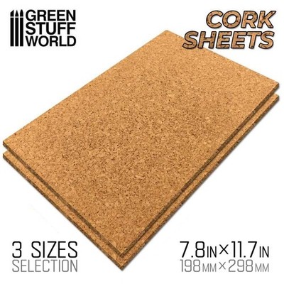 Green Stuff World: CORK SHEETS ~ 3-5mm ~ 7.8 × 11.7in