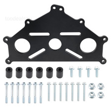 Engine Safe Stand Adapter Plate Compatible with Chevy Black, Black