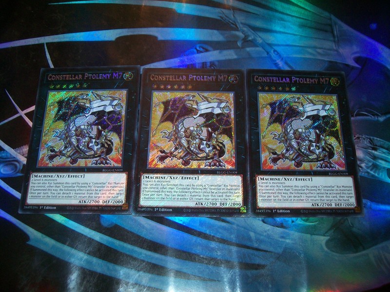 3x Constellar Ptolemy M7 1st Edition Secret Rare BLGG-EN009 Yu-Gi-Oh!