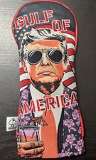 Pins  Aces Driver Cover Donald Trump Gulf of America Lined Leather Headcover