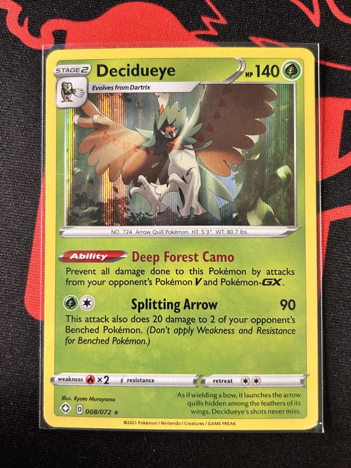 Decidueye 008/072 Holo NM