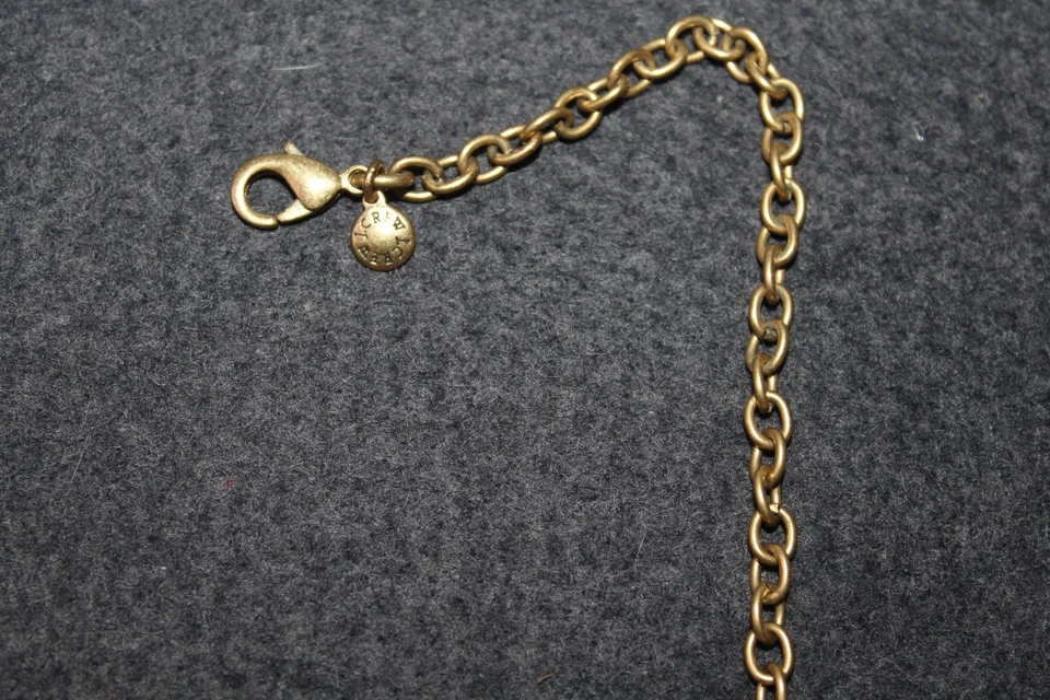 J. Lote de 18 collar de diamantes de imitación y cristal colorido tono dorado CREW Foto 3 de 3