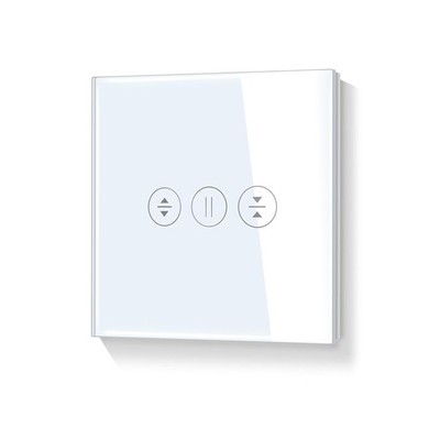 WIFI Rolladenschalter Glas Weiß Touchscreen 90-250V Alexa Google Home 2.4GHz
