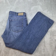 Calvin Klein Mens Jeans 36 Blue Bootcut Cotton Made in Egypt Zip Fly