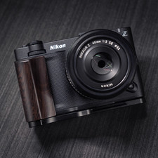 Handmade Wood Wooden Camera Handle Grip L Plate Aluminum Alloy Base For Nikon ZR