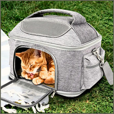 Pet Dog  Cat Carrier Backpack Portable Travel Bag with Breathable Soft Material