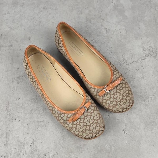 Women Coach Heels Brown Signature Canvas 38