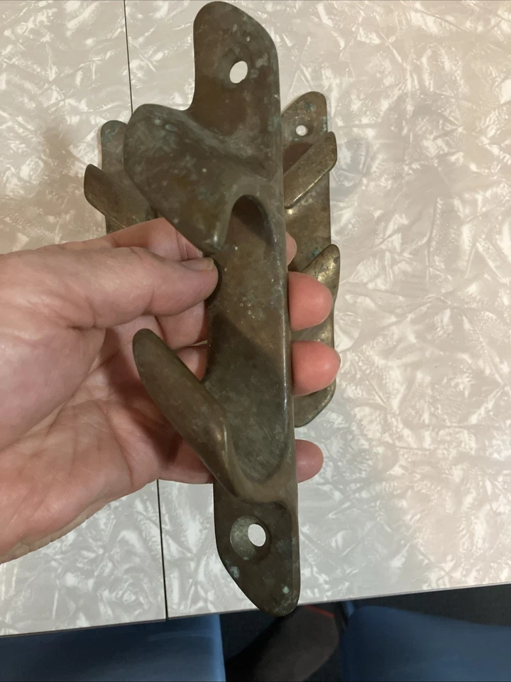 RARO NÁUTICO HERMOSO BRONCE ANTIGUO CUERDA SESGADA 19/principios 20 Foto 4 de 4