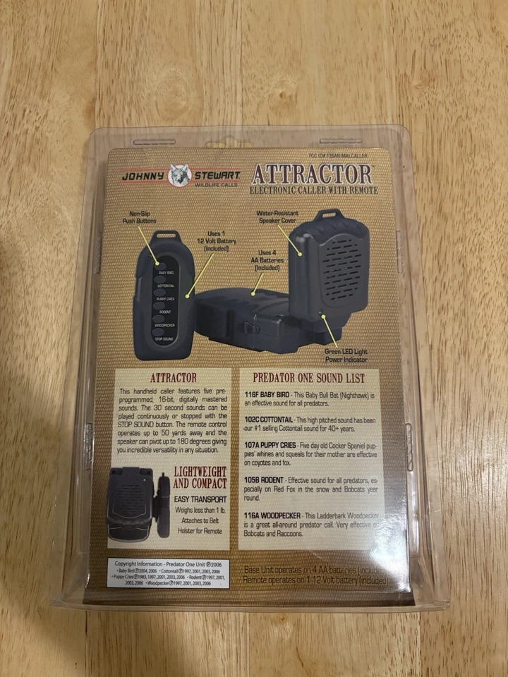 Johnny Stewart Predator One Attractor Electronic Predator Call 50 Yards 90dB - Image 3 of 4