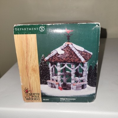 Dept 56 North Pole Woods Birch Gazebo 52877 Retired