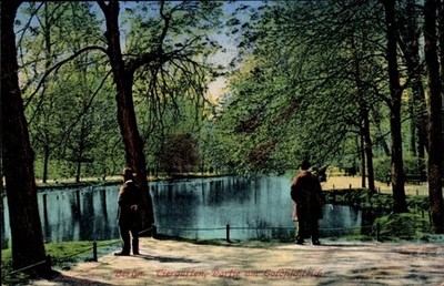 Ak Berlin Tiergarten, am Goldfischteich - 5042833