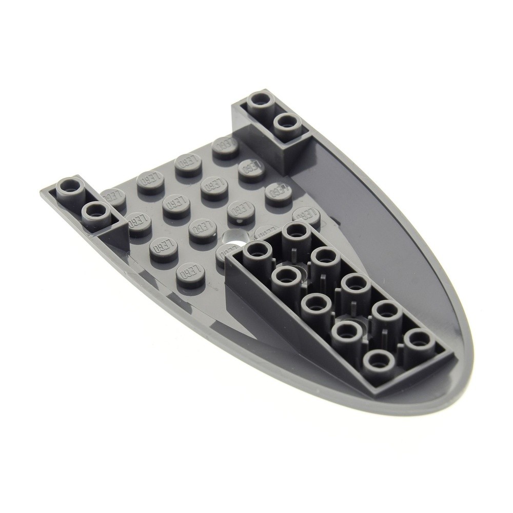 1x Lego Airplane Fuselage Front 6x10 New-Dark Gray Curved 3 Holes 87611