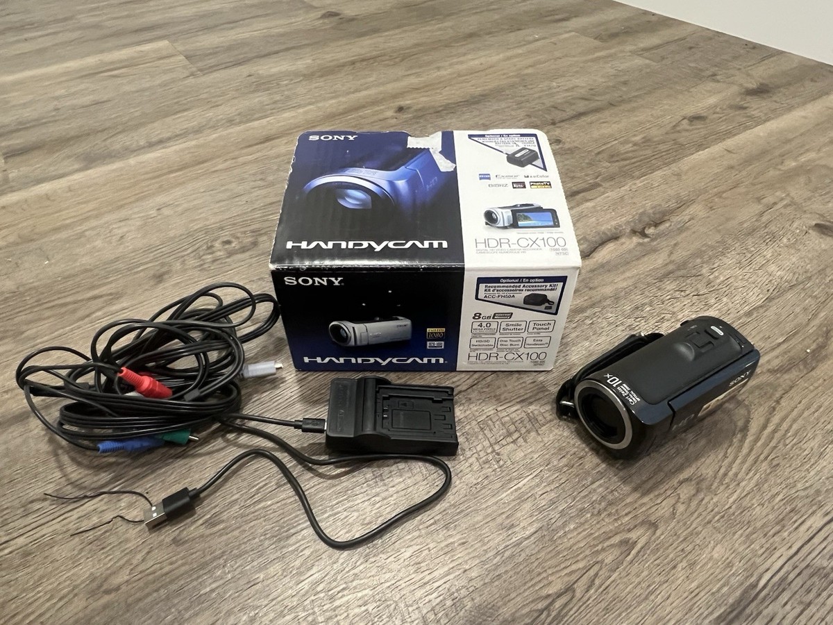 Sony Handycam HDR-CX100 Camcorder 1080HD In Box Tested Black | eBay