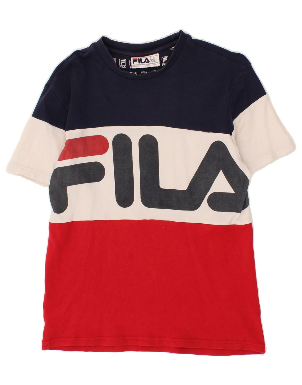 FILA Maglietta Uomo Grafica Top XS Multicolore Colourblock Cotone IV11