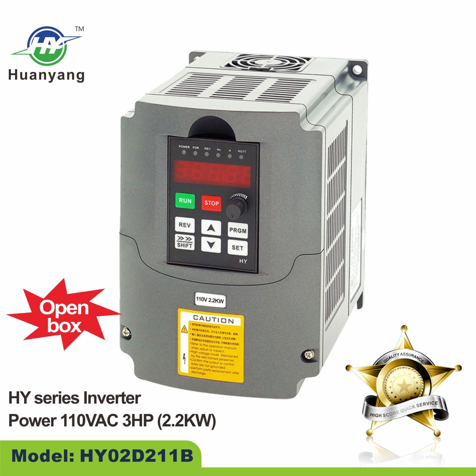 Huanyang VFD 110V 2.2kw 3HP Variable Frequency Drive Inverte