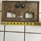 Antique USPS Large PO Box Door 11x6 Brass Eagle Combination Dial–Vintage Mailbox — photo 5
