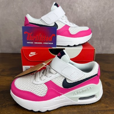 NEW Nike Air Max SYSTM White Fierce Pink PS Size Preschool DQ0285-110 Youth Shoe